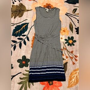 Like NEW Max Studio Black and White Striped Summer dress